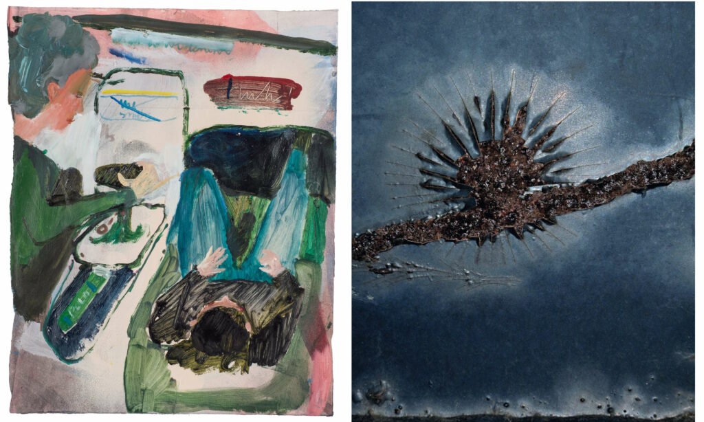 Arbeiten von Christiane Bergelt und Mathias Bertram (rechts)